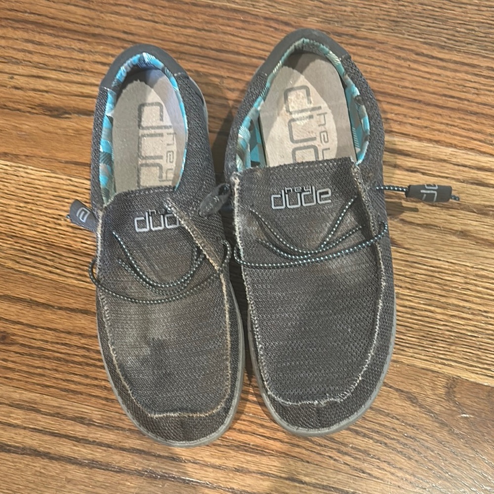 Hey Dude Brown Canvas Slip-On Shoes